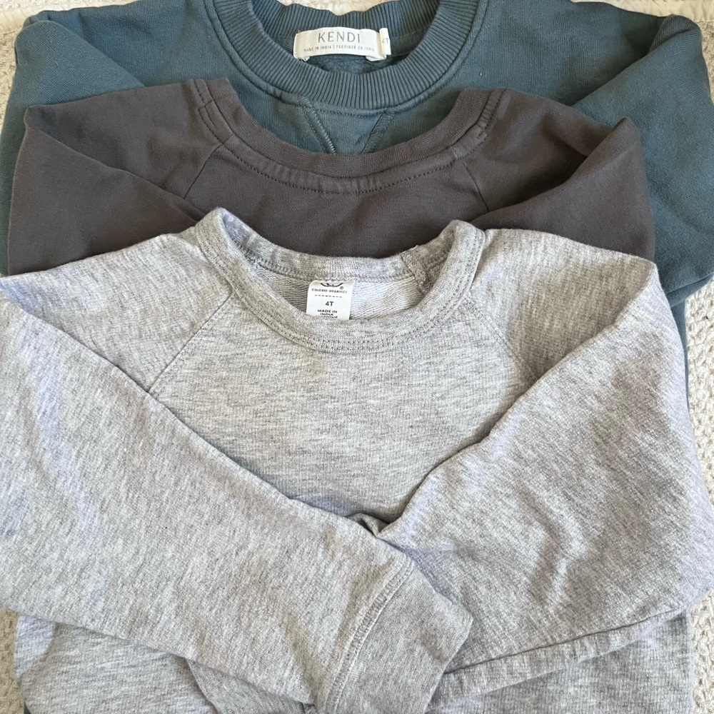 Kendi Sweatshirt Bundle - Blue, Gray, and Dark Gray